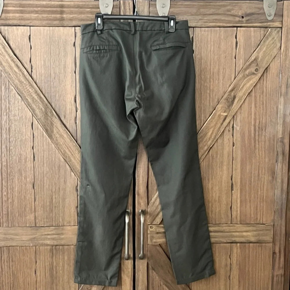 Lululemon Slim Fit Dark Olive Chino Pants Size 32 EUC - Picture 2 of 6